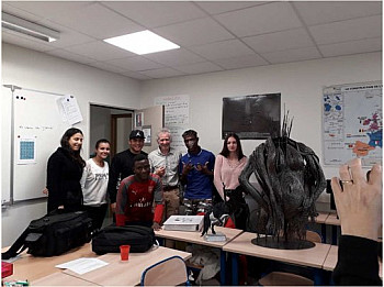 Le sculpteur Bernard Mages rencontre les jeunes de la MLDS Castelsarrasin/Moissac